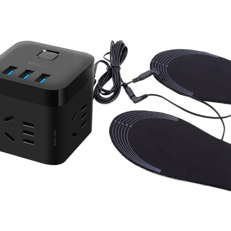 [Border Hot Selling] USB Heating Insole Electric Heating Foot Warmer Rechargeable Heating Washable Size Can Be Cut