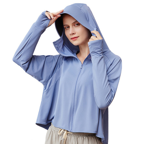 Jiaoxia sun protection clothing, same style for women, summer ice silk, thin, breathable and versatile sun protection clothing,  new style, light and anti-purple