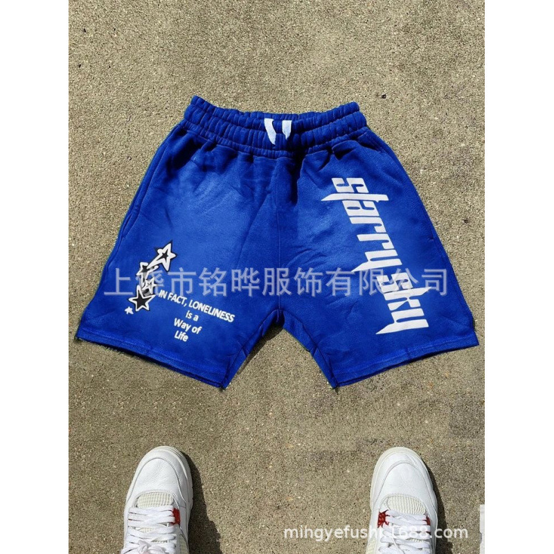 saint vintage正确版本水洗做旧短裤五分裤高街宽松裤子|undefined