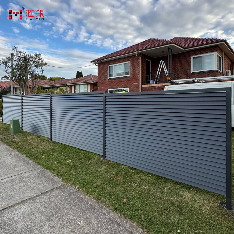 Aluminum alloy privacy shutter fence manufacturer, villa courtyard aluminum art guardrail, isolation railing, outdoor rust-proof enclosure