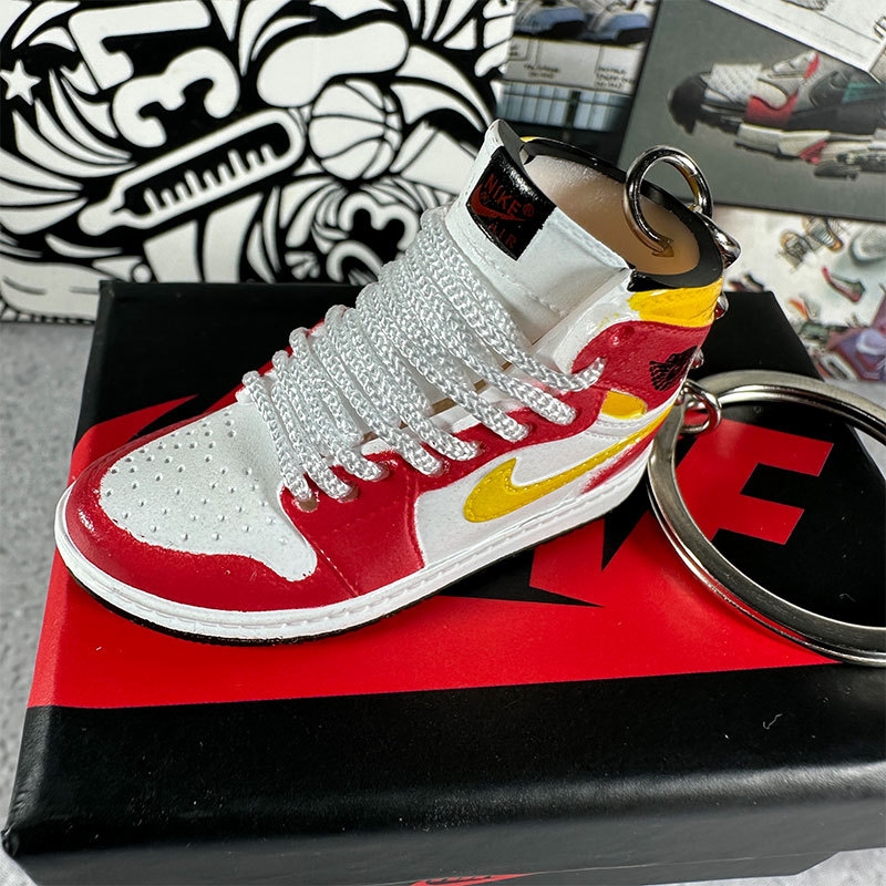 83. white, red and yellow toes + box