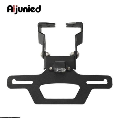 Applicable to Qianjiang Race 600RS Race 800 Motorcycle Turn Signal Fighting Short Tail Mudguard Folding License Plate Frame