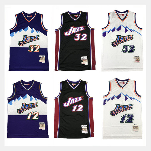 Cross-border American jersey wholesale Jazz Stockton Malone retro embroidered basketball uniform sports summer training