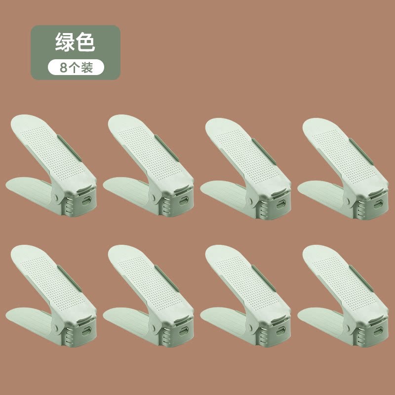 Estante de almacenamiento ajustable de zapatos soporte de zapatos de doble capa dormitorio armario de zapatos acabado estratificado estante de almacenamiento de zapatillas artefacto mágico