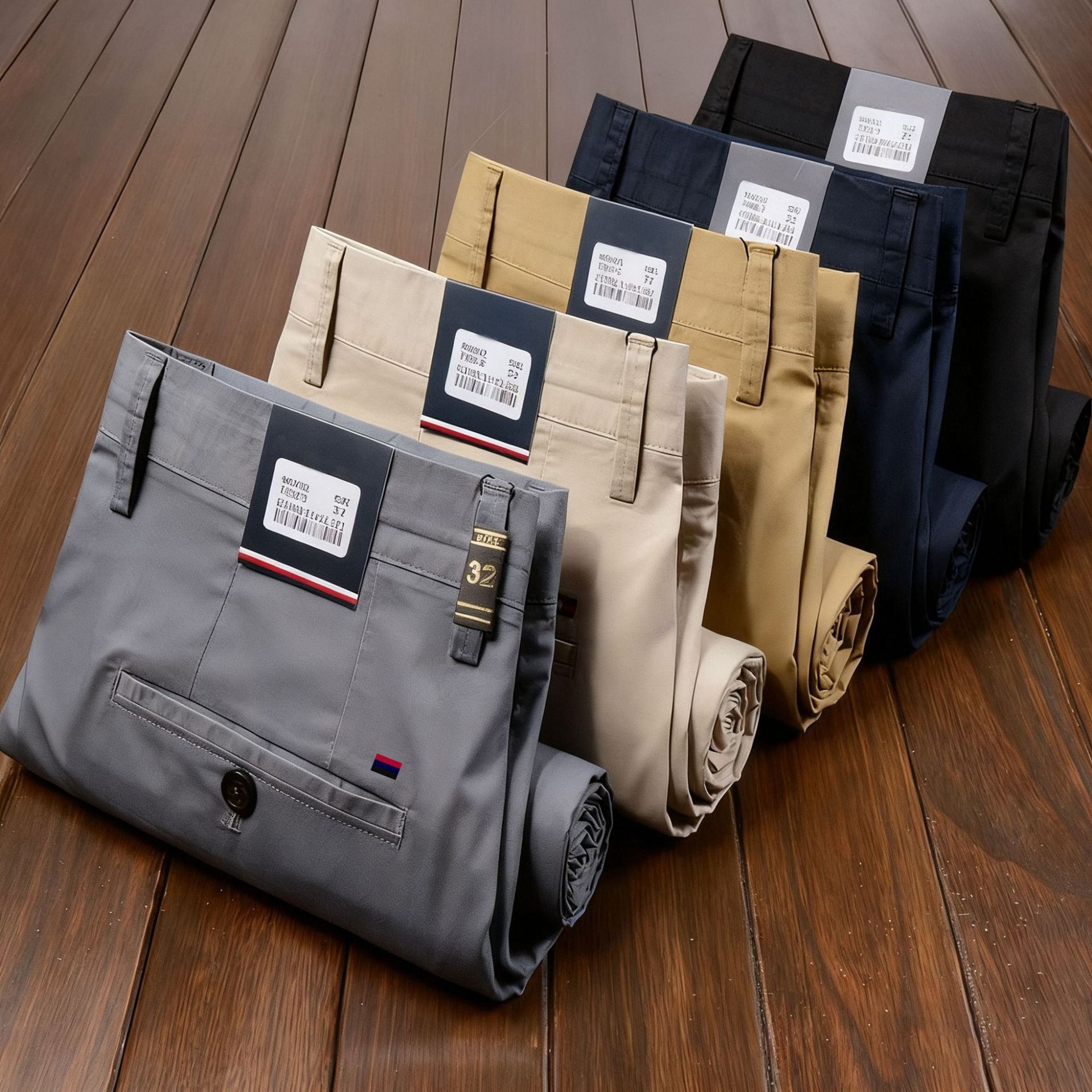 Cross-Border Wholesale of New Spring and Summer High-Quality Tommy Men's Thin Straight-Leg Business Casual Trousers and Solid Color Dress Pants