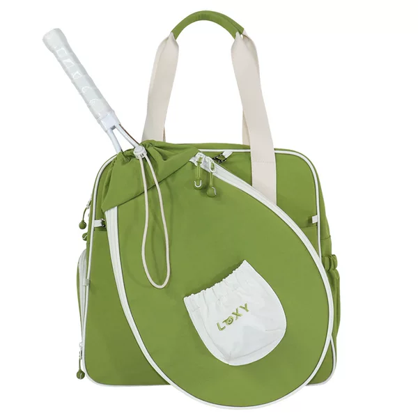 Cross-border trendy tennis bag, outdoor fitness sports handbag, multifunctional embroidered nylon badminton racket bag