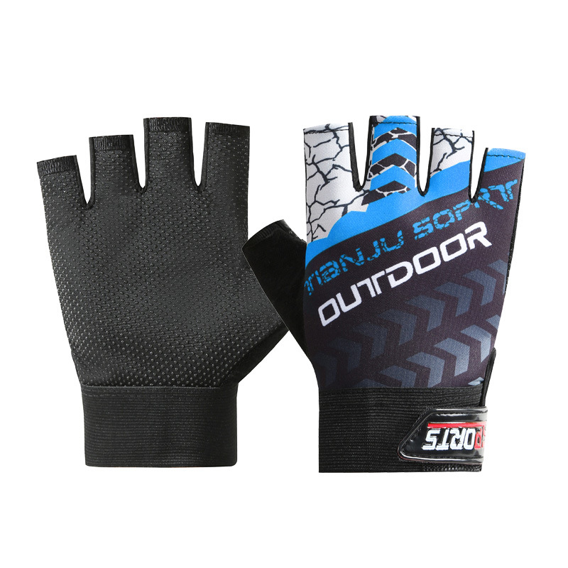 Half-Finger Gloves Men's Spring and Summer Thin Outdoor Mountaineering Cycling Sports Bicycle Driving Non-Slip Wear-Resistant Motorcycle Gloves