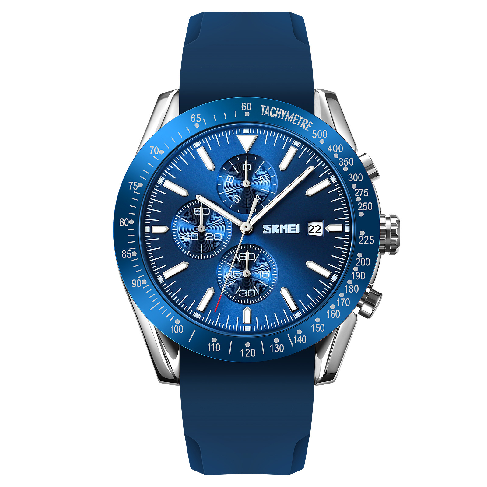 Silver Shell Blue Side - Banda de Silicone