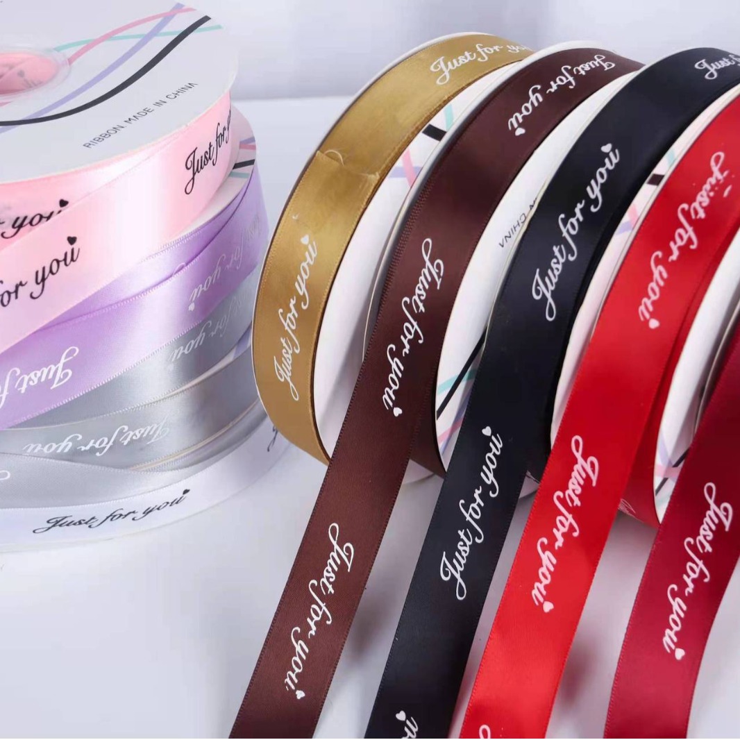 Inglés poliéster cinta flores regalo cinta DIY regalo decorativo cinta de embalaje ramo cinta al por mayor