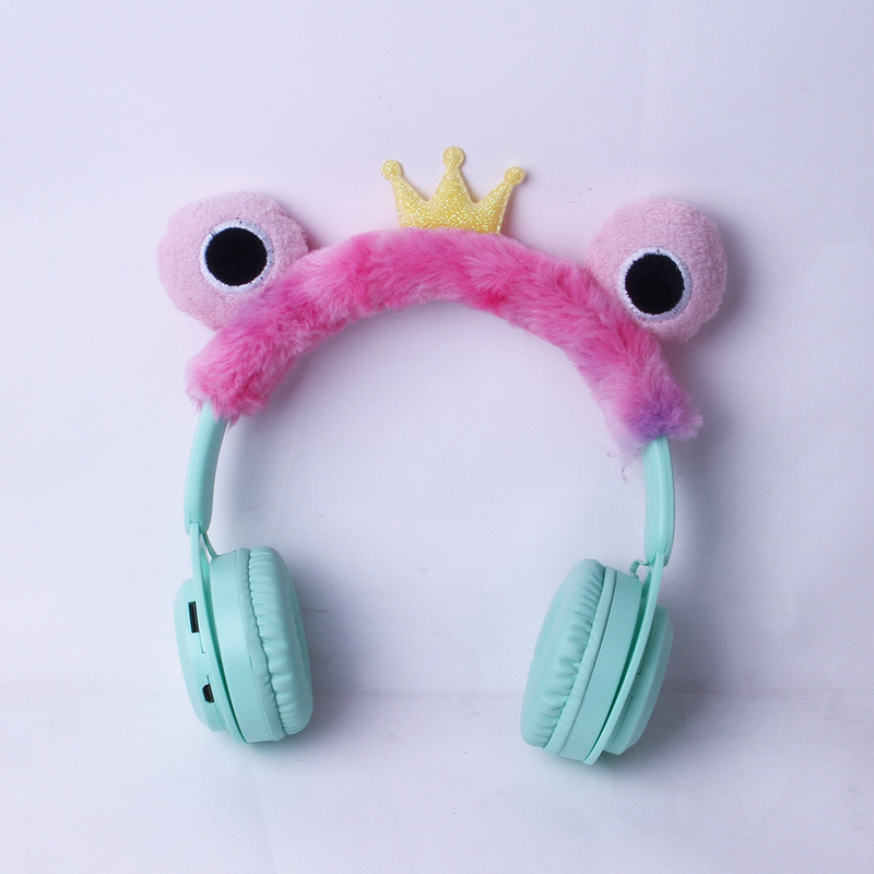 New Head-Mounted Bluetooth Headset Frog Prince Shape Cute and Cute Cartoon Gift Internet Celebrity Mobile Phone Headset New Head-Mounted Bluetooth Headset Frog Prince Shape Cute and Cute Cartoon Gift Internet Celebrity Mobile Phone Headset