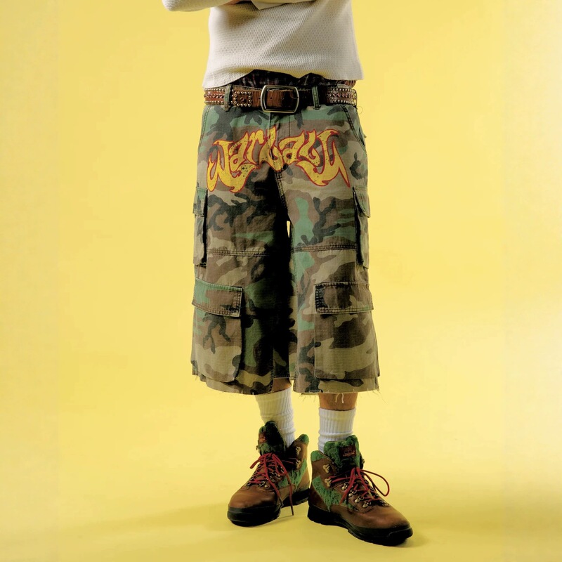 2026 New Model Bravest Studios Cross-Border Men's Camouflage Print Work Shorts Street Style Cropped Pants for Men 2026 New Model Bravest Studios Cross-Border Men's Camouflage Print Work Shorts Street Style Cropped Pants for Men