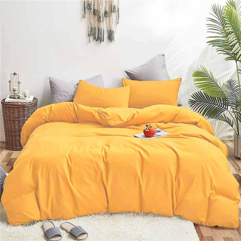跨境亚马逊外贸北欧纯色华夫格欧美床上用品三件套被套床单外贸