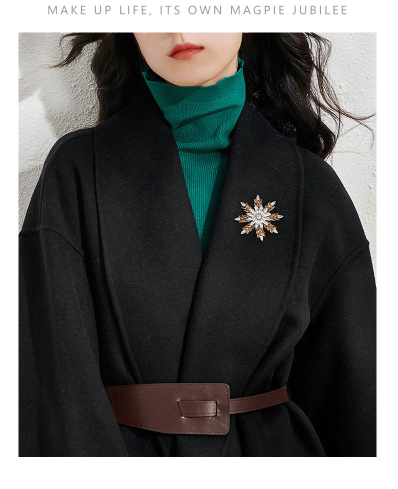 时来运转雪花胸针原创设计时尚优雅个性胸花新品网红潮