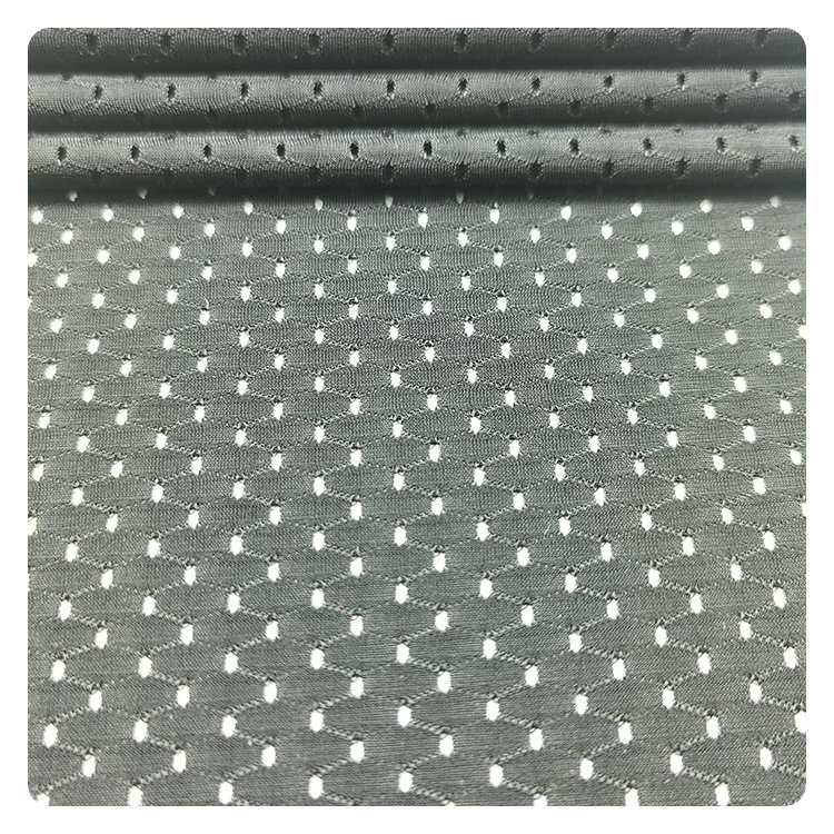 锦氨洞洞布 四面高弹力网眼布 舒适透气运动健身瑜伽针织布厂家直