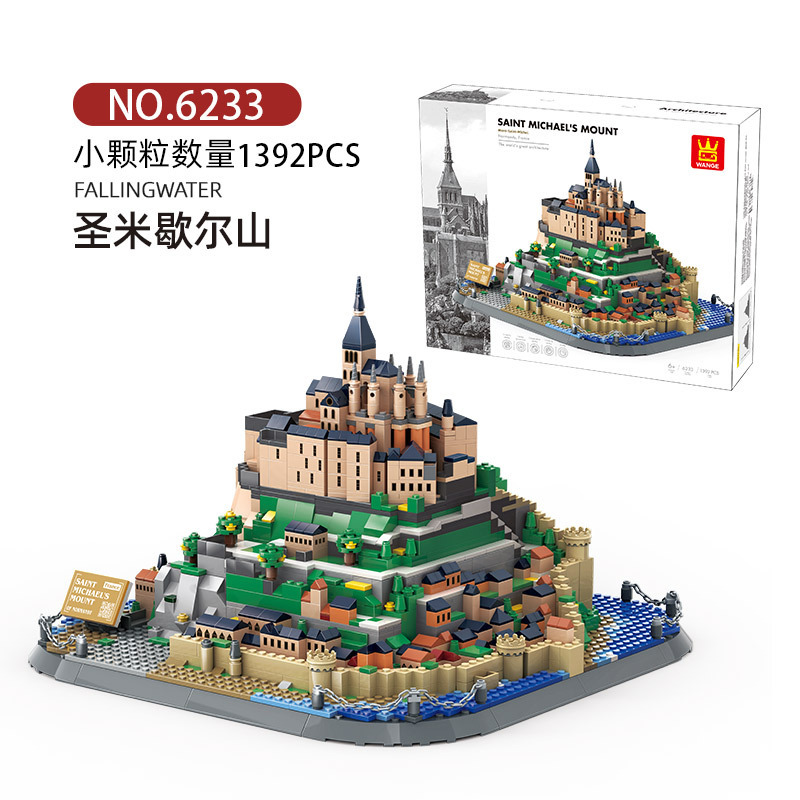 Wange World Architecture series compatible con Lego pequeñas partículas Tiananmen modelo de construcción rompecabezas ensamblar bloques Juguetes