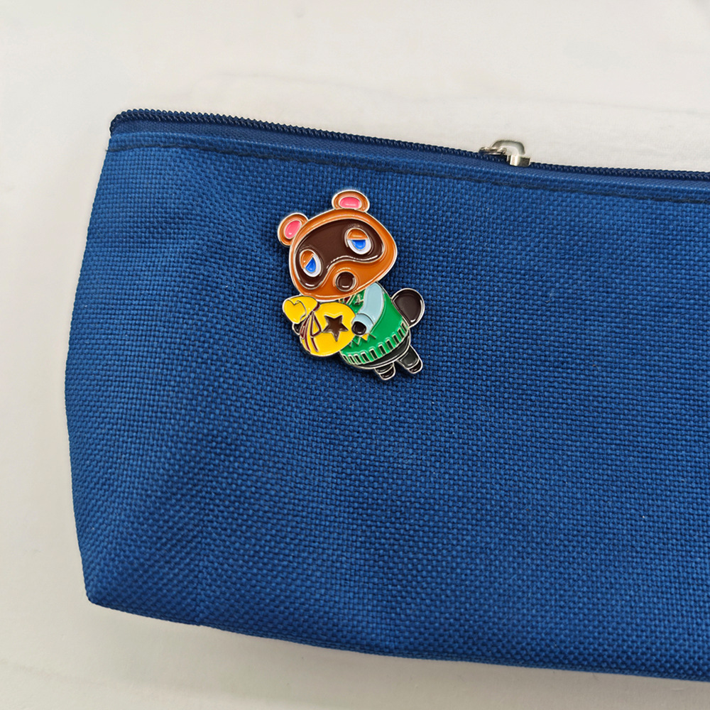 Cute Raccoon Game Character Lapel Enamel Brooch Animal Crossing Collection Badge Game Enthusiast Backpack Accessory
