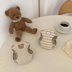 INS Korean Cute Bear Series Chest and Back Pet Teddy Bichon Outdoor Chest and Back Strap Leash