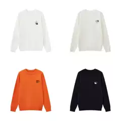 Cross-Border 25 Autumn and Winter Trendy Brand Letter Jacquard All-Over Logo Round Neck Knitted Sweater for Men and Women Loose Casual Tops