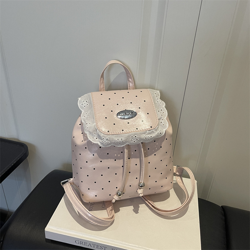 Coreano ins lindas mochilas de encaje 2026 nuevo fresco dulce mochila de chicas onduladas mochila pequeña