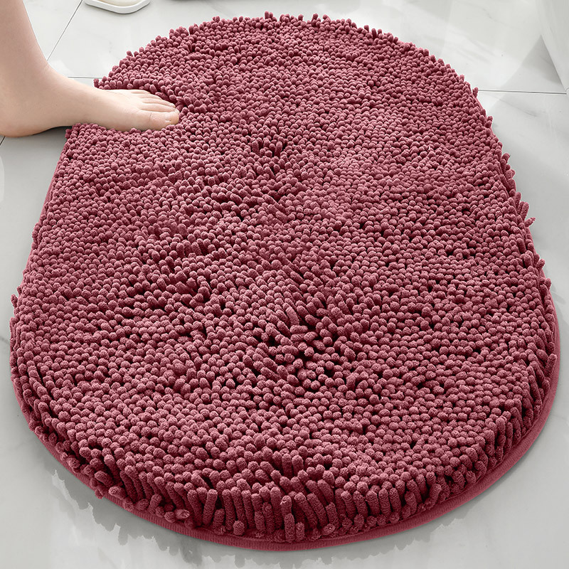 TEMU venta caliente esterillas de piso de cheneil de espesamiento alfombra de absorción de agua fuerte alfombra de puerta antideslizante inodoro alfombra de cama cama image 41