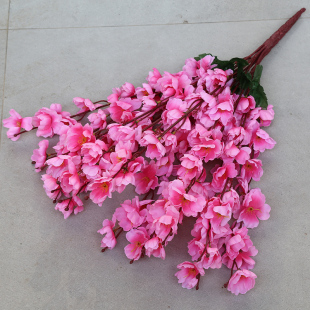 Plastic Peach Blossom Branch, Artificial Wintersweet, Cherry Blossom Flower Ornaments for Living Room, Indoor Ceiling Decoration, Artificial Tree Landscaping, Floor-Standing