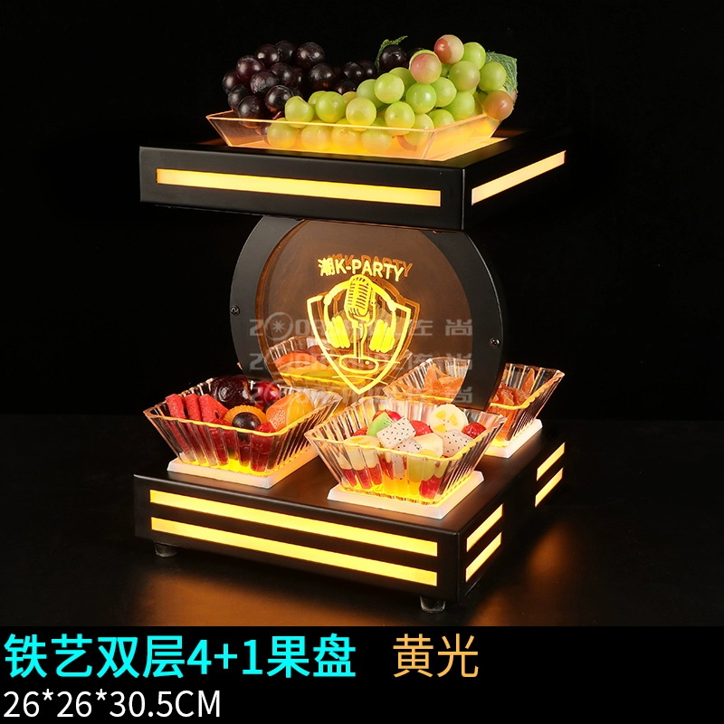 Fabricante al por mayor KTV platos de frutas, bocadillos de bocadillos, platos de bocadillos, barra especial de platos de frutas luminosas LED