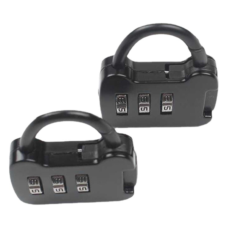 Colorful compact three-wheel password lock luggage bag zipper padlock