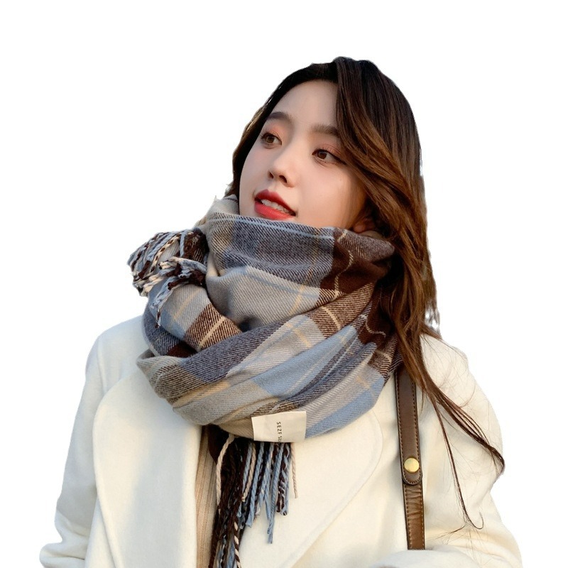 2025 nuevo bufandas de lana de Meirad mujeres otoño invierno estilo coreano de malla universal chaleco pareja buñuelo hombre caliente