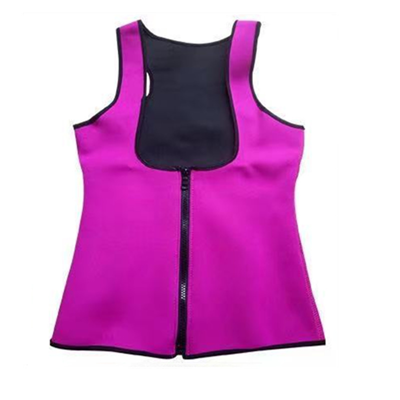 Corsé deportivo para mujer con cremallera, chaleco de neopreno reductivo para entrenamiento y yoga