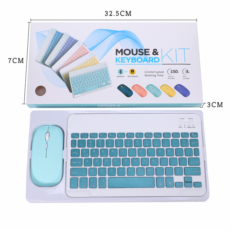 Wireless Bluetooth Keyboard Set Bluetooth Mouse 7inch 10inch Keyboard Language Spanish Arabic Russian Keyboard