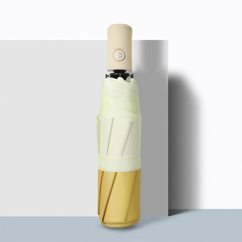 Paraguas plegable automático estilo japonés y coreano minimalista_voghion.com