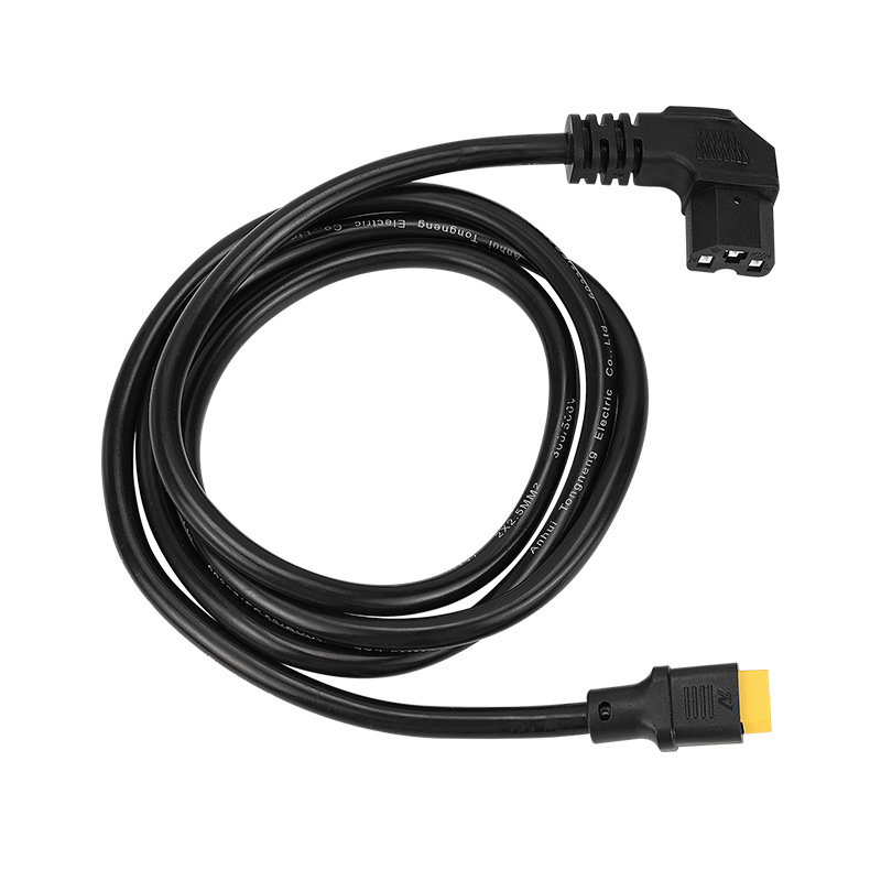 Electric vehicle lithium battery product shape elbow to XT90/XT60 male and female plug high current charger conversion line