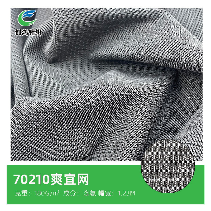 厂家批发 70210涤氨爽宜网 儿童车弹力网 速干透气户外箱包弹力网