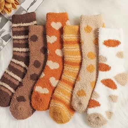 亚马逊爆款珊瑚绒袜子加厚加绒不掉毛居家睡眠袜长筒地板袜