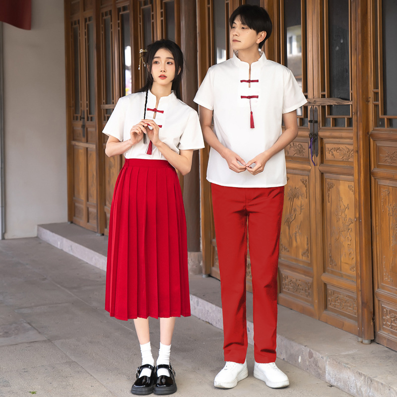 Junior High School Chorus Costume Retro Long Dress High School Poetry Recitation Competition Costume Graduation Photo Class Costume