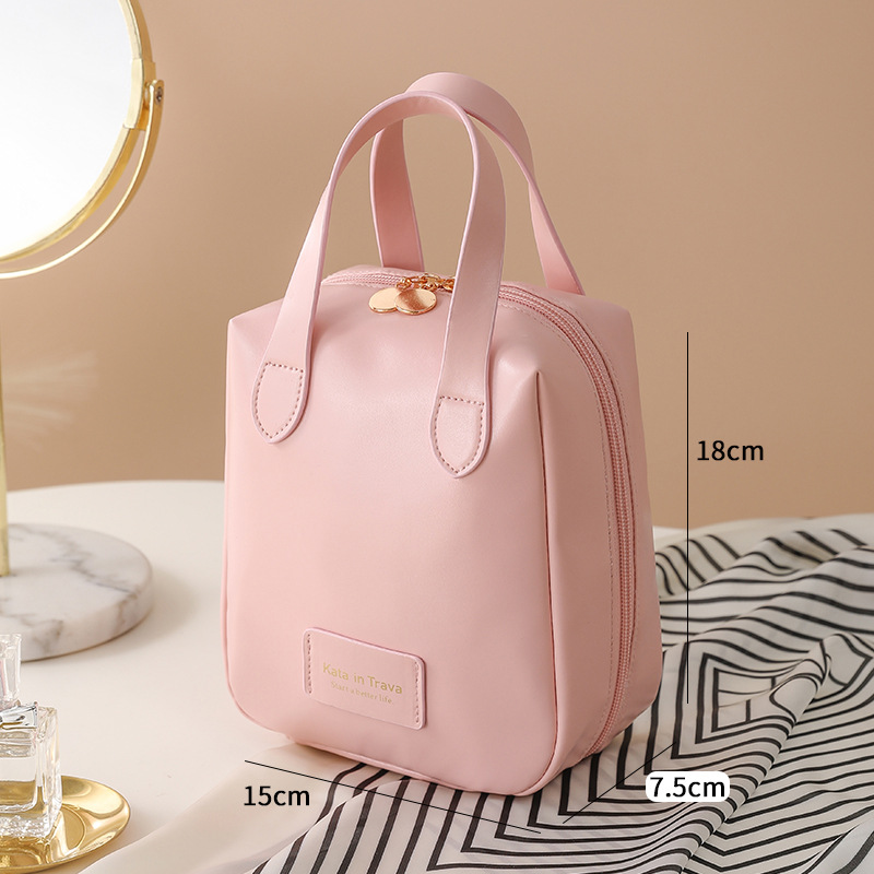 Bolsa de cosméticos para mujeres 2023 nuevo portátil de gran capacidad portátil impermeable cuidado de la piel cosméticos bolsa de almacenamiento chica Corazón de almacenamiento