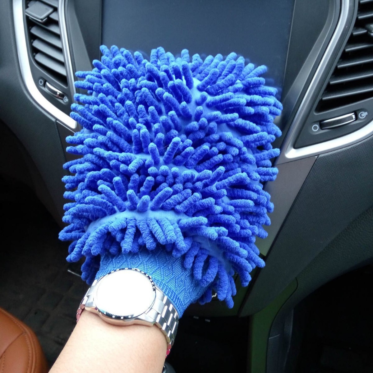 Guantes de lavado de automóviles impermeables para productos de limpieza de automóviles, toallas de limpieza de automóviles, limpieza de vidrio, tareas domésticas multifuncionales al por mayor image 8