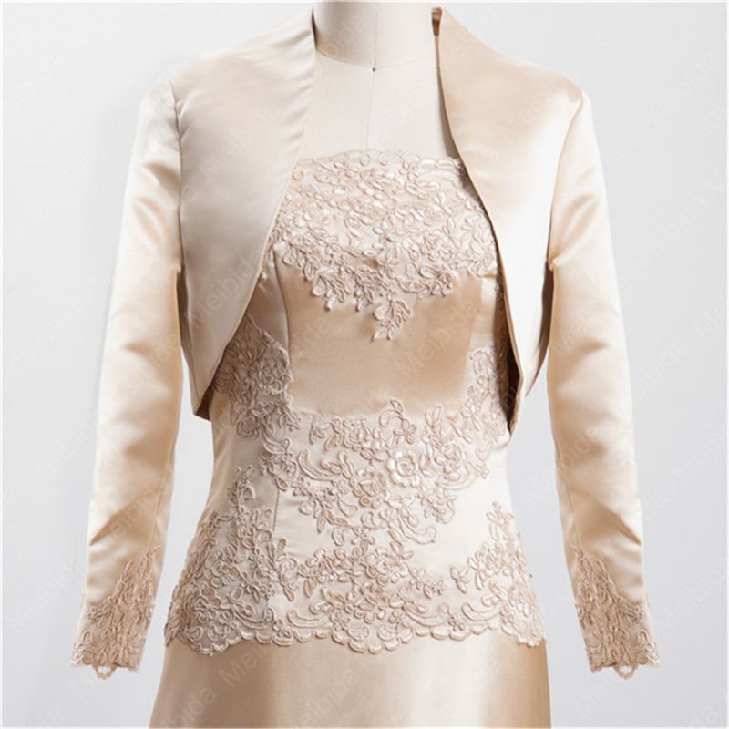 Champagne Color Foreign Trade Mother Dress 39 Satin Dress Evening Dress Mother of the Bride
