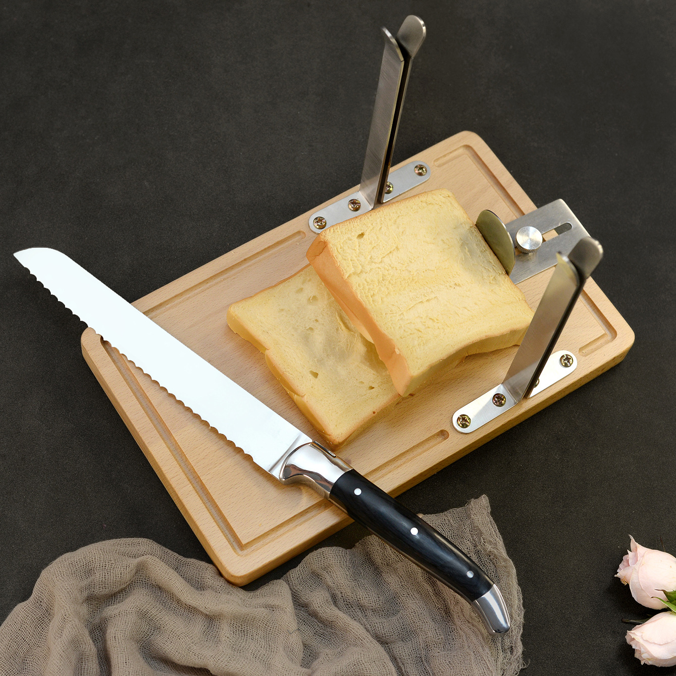 cortador de pan cuchillo de pan para cortar bolsas cuadradas cortadoras de tostadas placa de cuchillo especial para pan de cocina