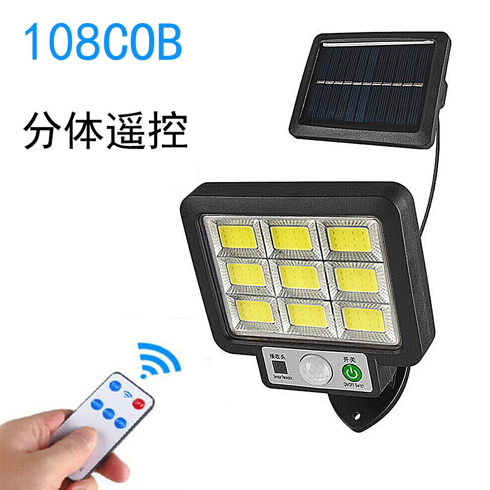 Luz de jardín con energía solar, luz de pared impermeable con sensor de movimiento para exteriores, iluminación para garaje, sensor inteligente, súper brillante.