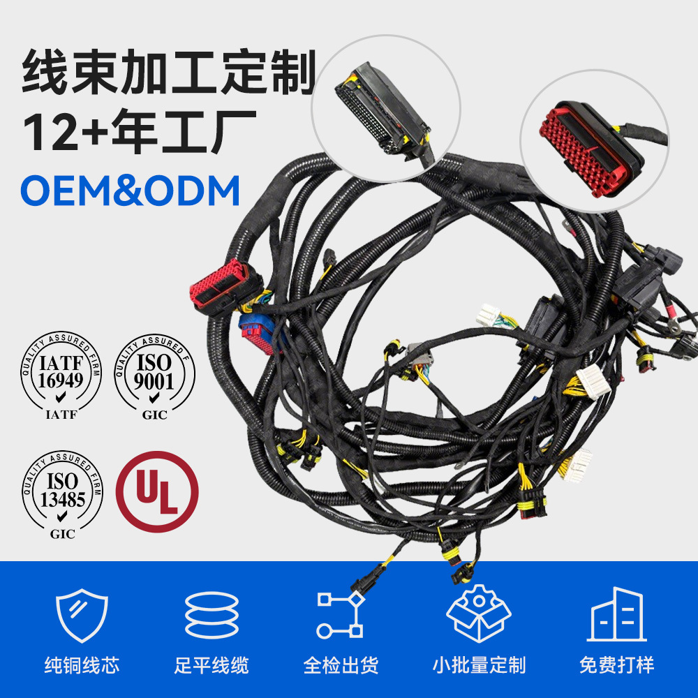 东莞12年线束加工厂汽车线束工业连接线定制新能源高低压线束总成