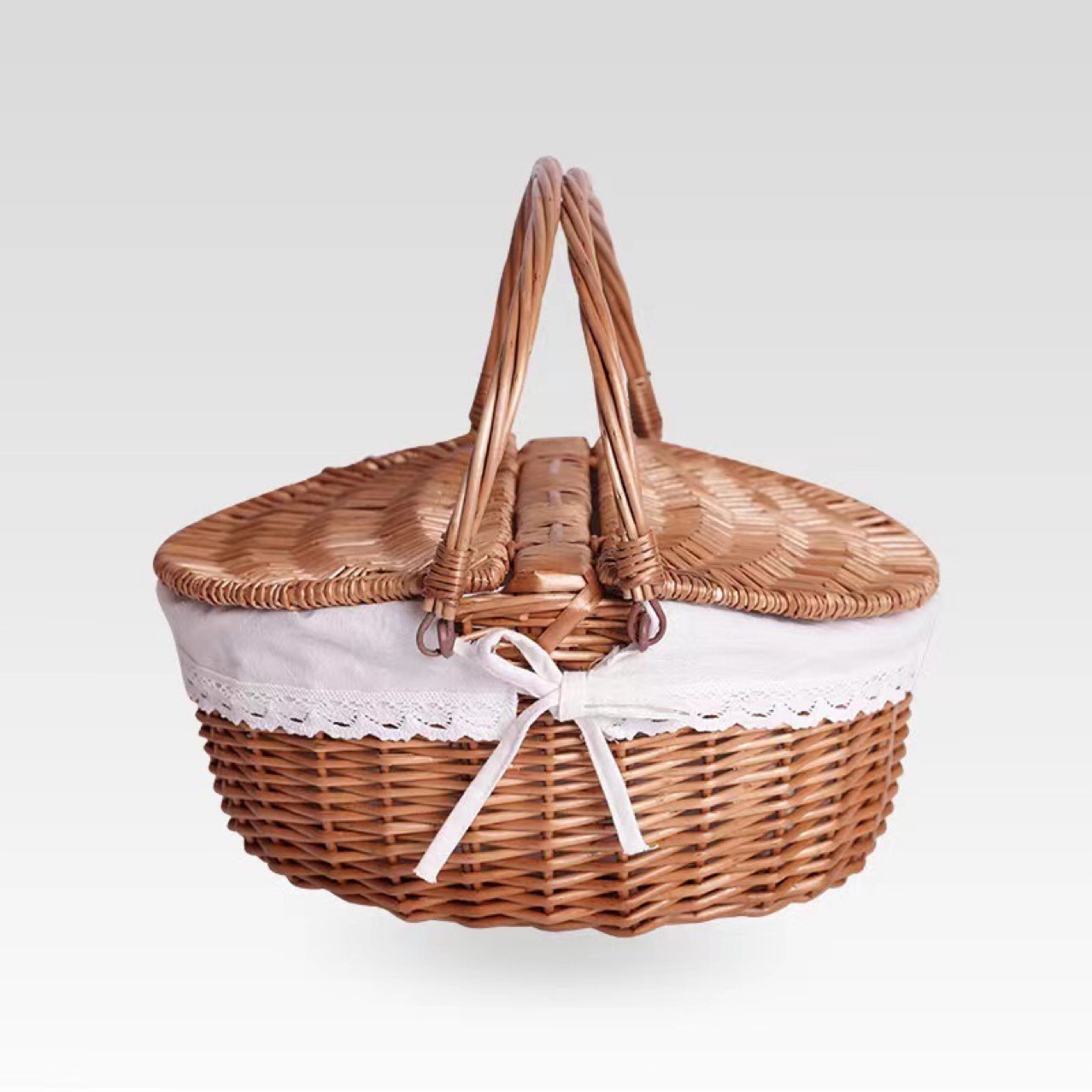 Handwoven Rattan Storage Basket With Lid And Inner Lining_voghion.com