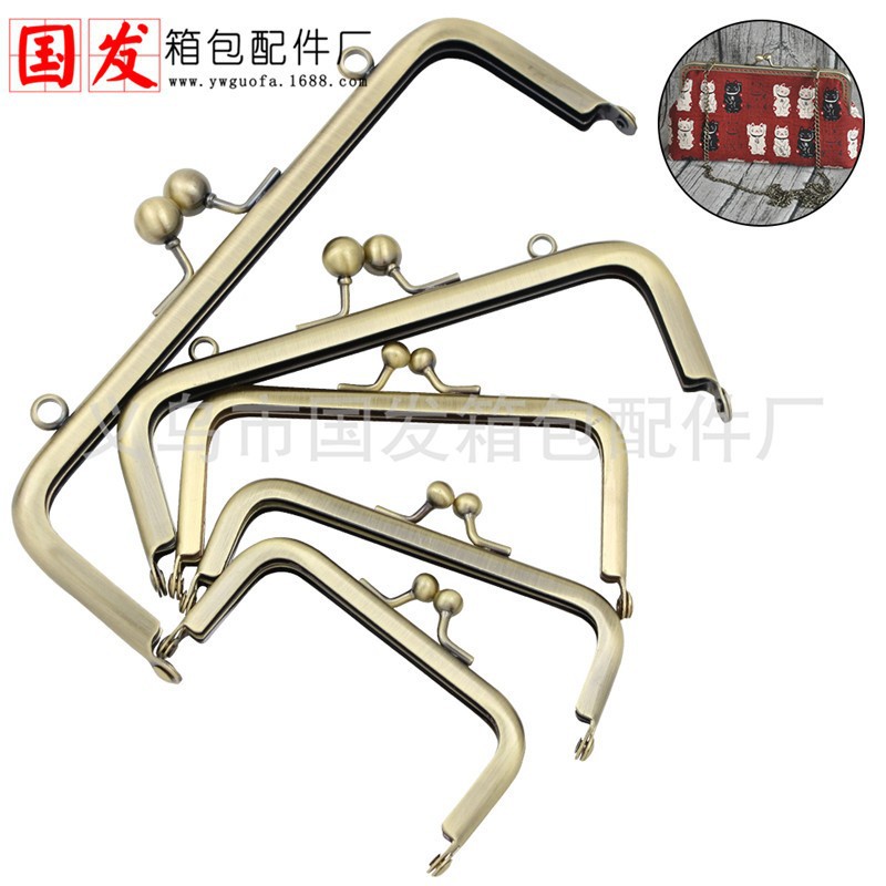 Inventario 15 * 5.5cm cuadrado gran pozo lisa sin agujeros 9.5 máquina cabeza de oro accesorios de bolsa