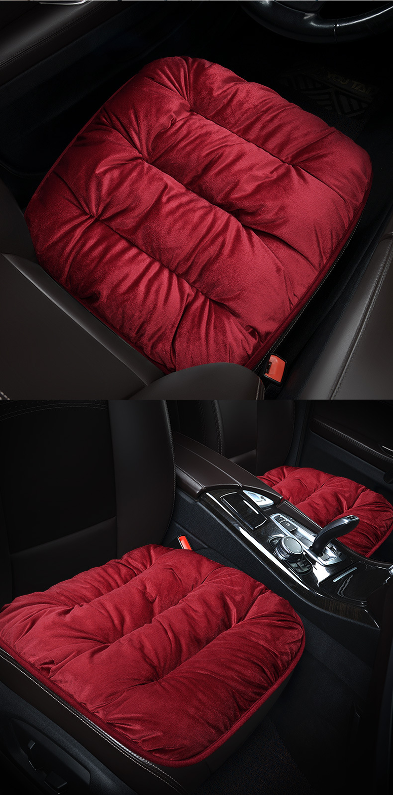 Daifa car cushion winter plush seat cushion thickened rear row Universal New Single piece square cushion feather velvet seat cushion