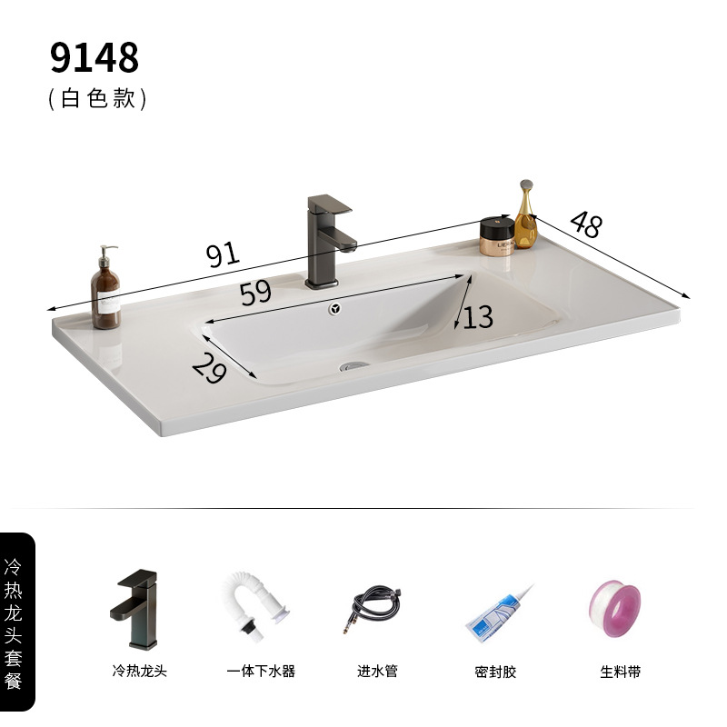 9048 grifo de lavabo de cerámica blanca