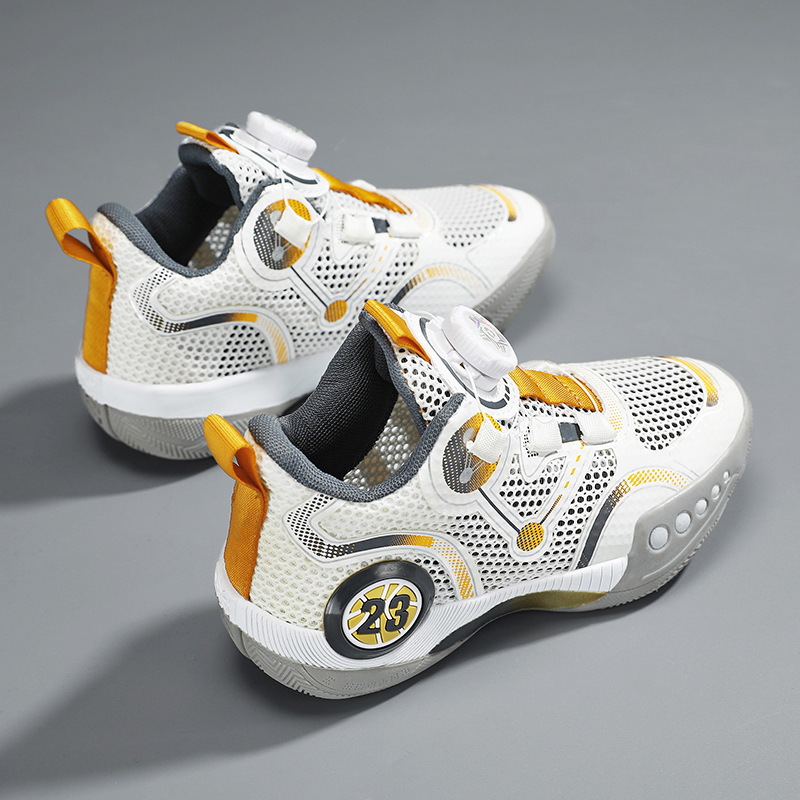 Zapatos para niños, zapatos de baloncesto, estilo de verano 2025, nuevos zapatos deportivos transpirables para niños, zapatos ligeros para niños grandes