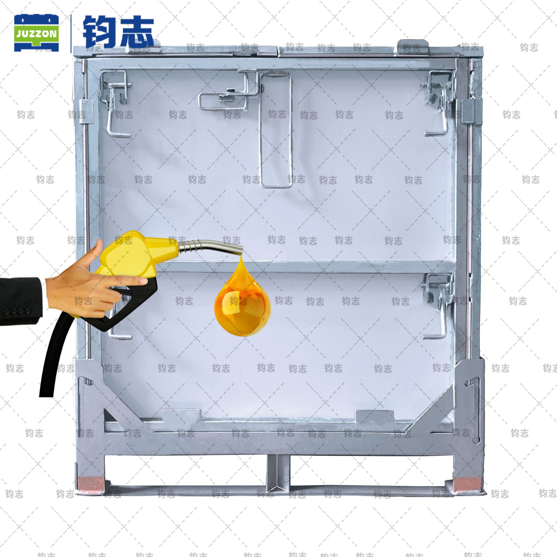 上海钧志厂家直销1000L 可折叠坚固耐用的柴油铁盒