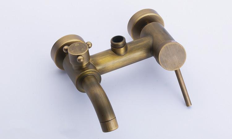 Retro Faucet Replacement for Leaking, All-Copper Mixing Valve, Double-Hole Antique Shower Faucet, Bathtub Faucet Switch, European Style