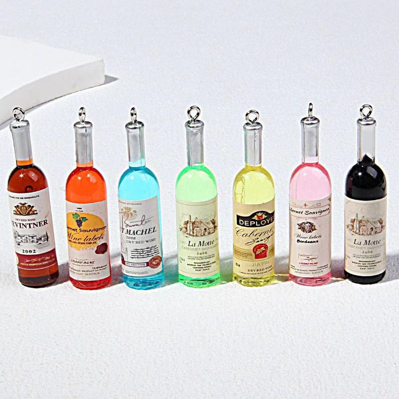 DIY Creative Quirky Small Liquor Bottle Resin Imitation Wine Bottle Mini Vodka Earrings Transparent Beverage Bottle DIY Creative Quirky Small Liquor Bottle Resin Imitation Wine Bottle Mini Vodka Earrings Transparent Beverage Bottle