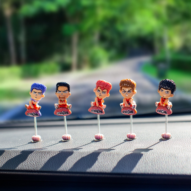 Adornos de la cabeza del automóvil, accesorios de automóvil, lindo slam dunk 2024, nueva decoración creativa de la consola central del automóvil
